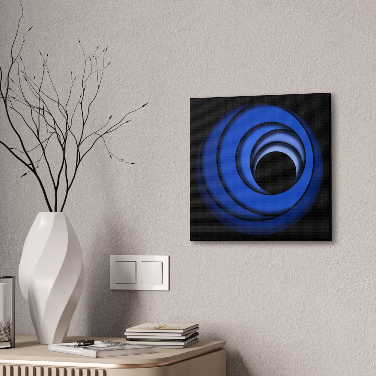 Blue Spheres on Black