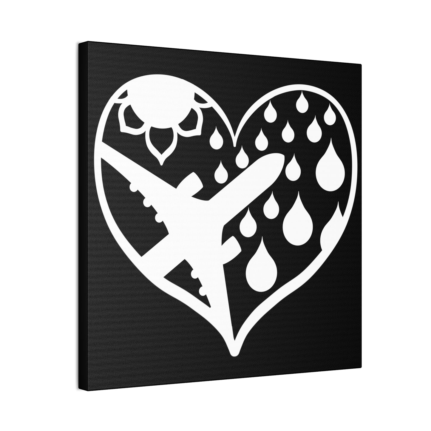 Airplane Heart with rain and sun images