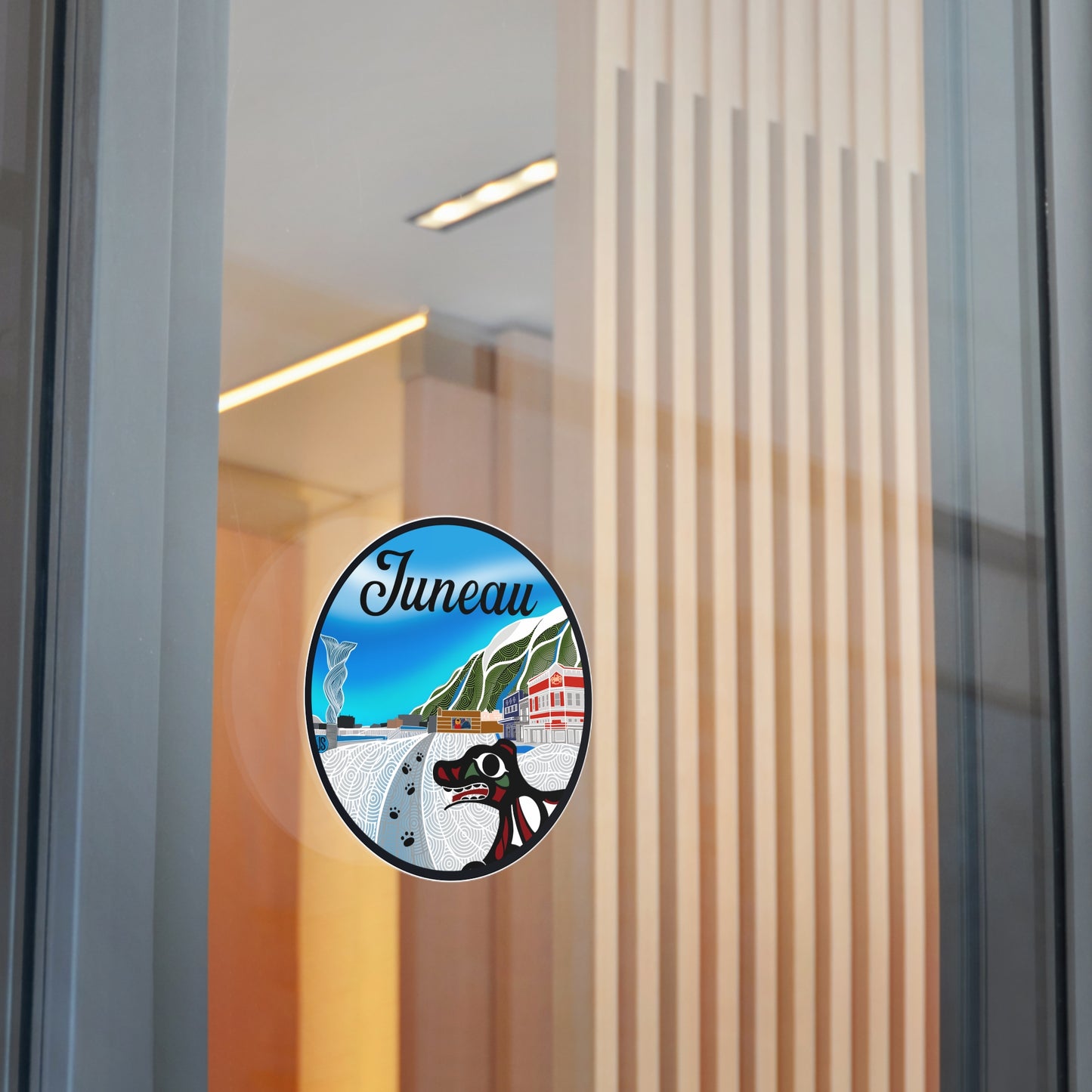 Juneau Wharf Round Vinyl Stickers