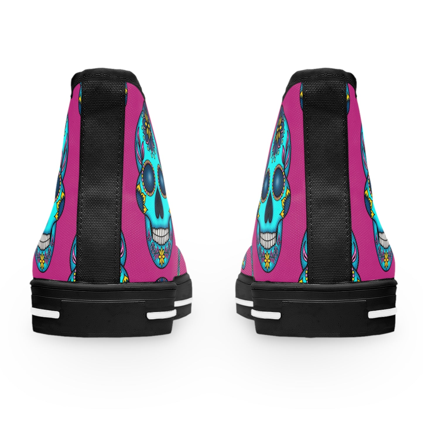 Sugar Skull Pink Women's High Top Sneakers