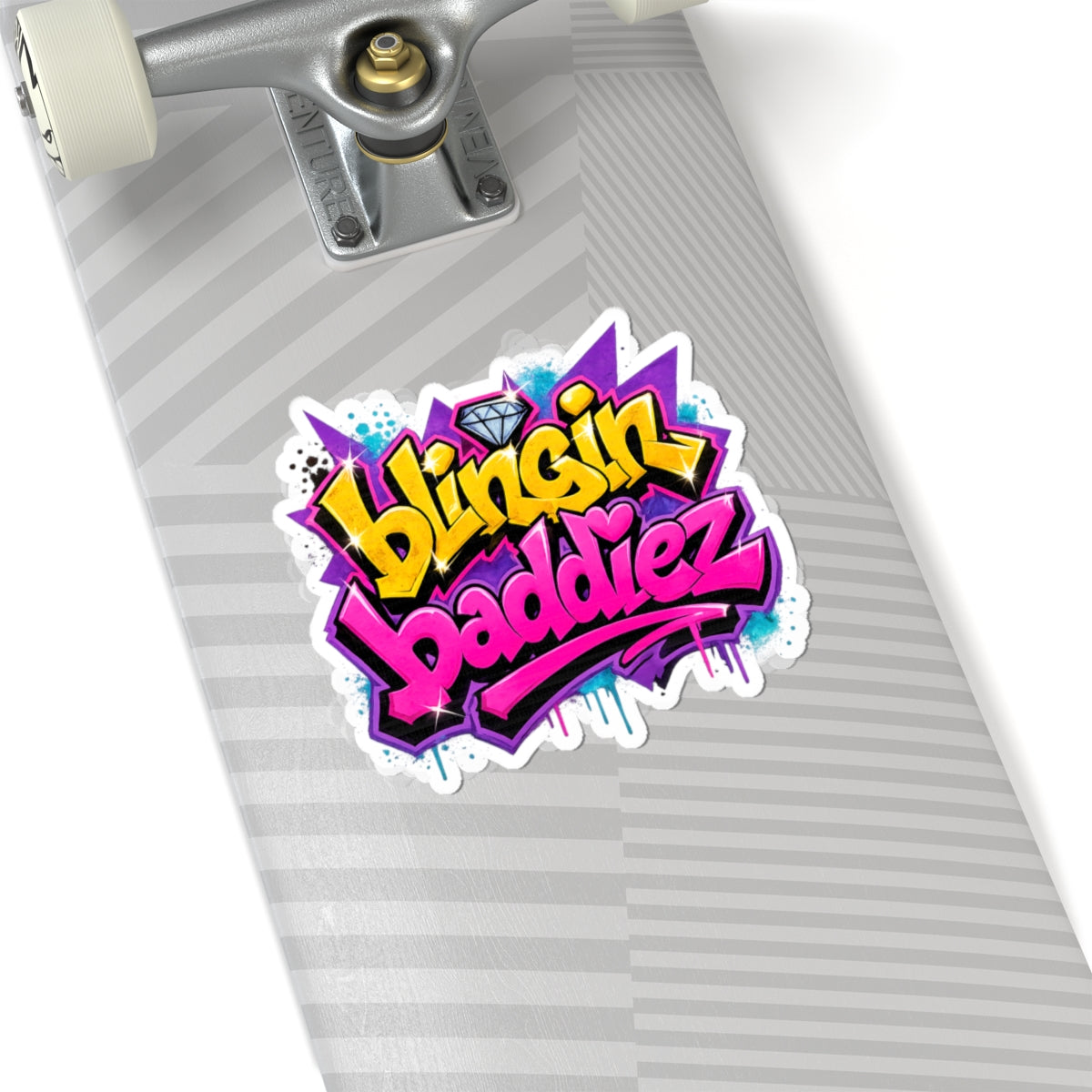 Graffiti 'Blingin Baddiez' Kiss-Cut Sticker — Colorful Hip-Hop Laptop Decal
