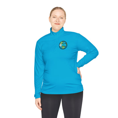 Sparkle My World Quarter-Zip Pullover — Earth Graphic Diamond Logo