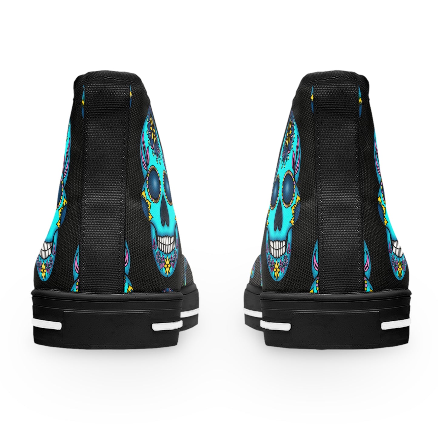 Sugar Skull Blk Women's High Top Sneakers