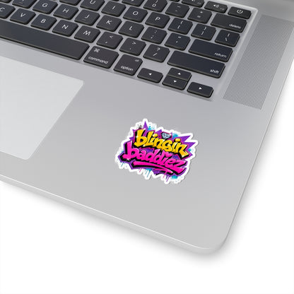 Graffiti 'Blingin Baddiez' Kiss-Cut Sticker — Colorful Hip-Hop Laptop Decal