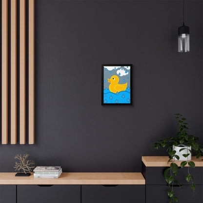 Rubber Duck Framed Poster — Colorful Nursery Wall Art