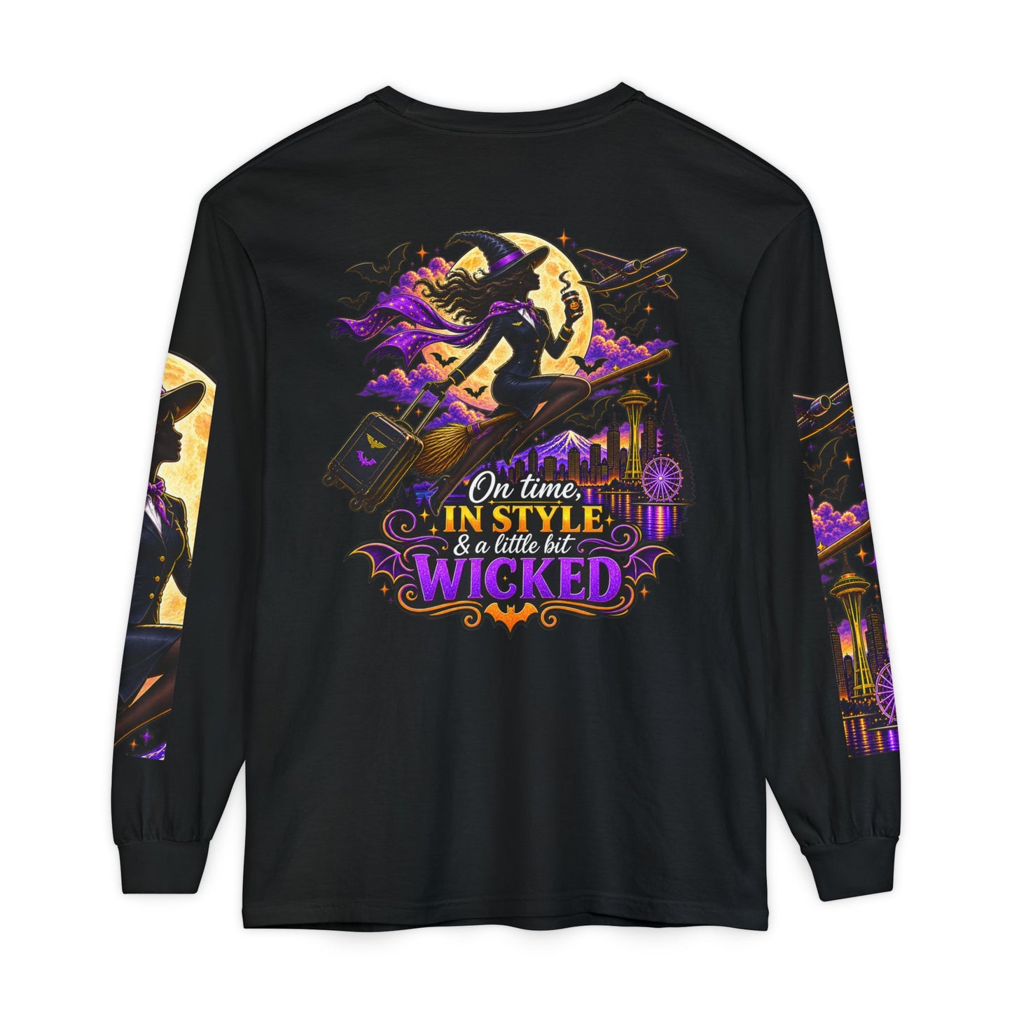 Witchy Long Sleeve Tee – "On Time, In Style & a Little Bit Wicked"