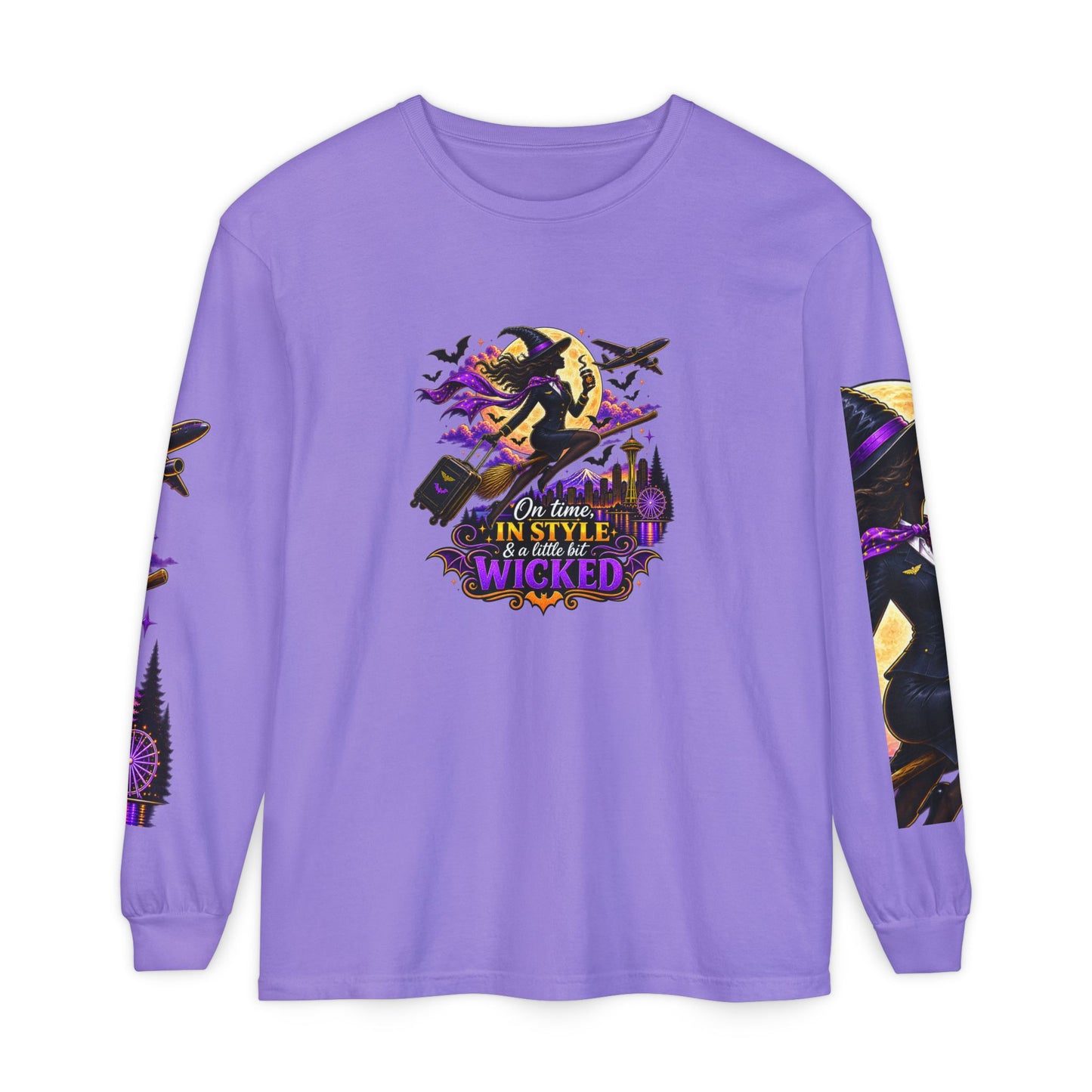 Witchy Long Sleeve Tee – "On Time, In Style & a Little Bit Wicked"