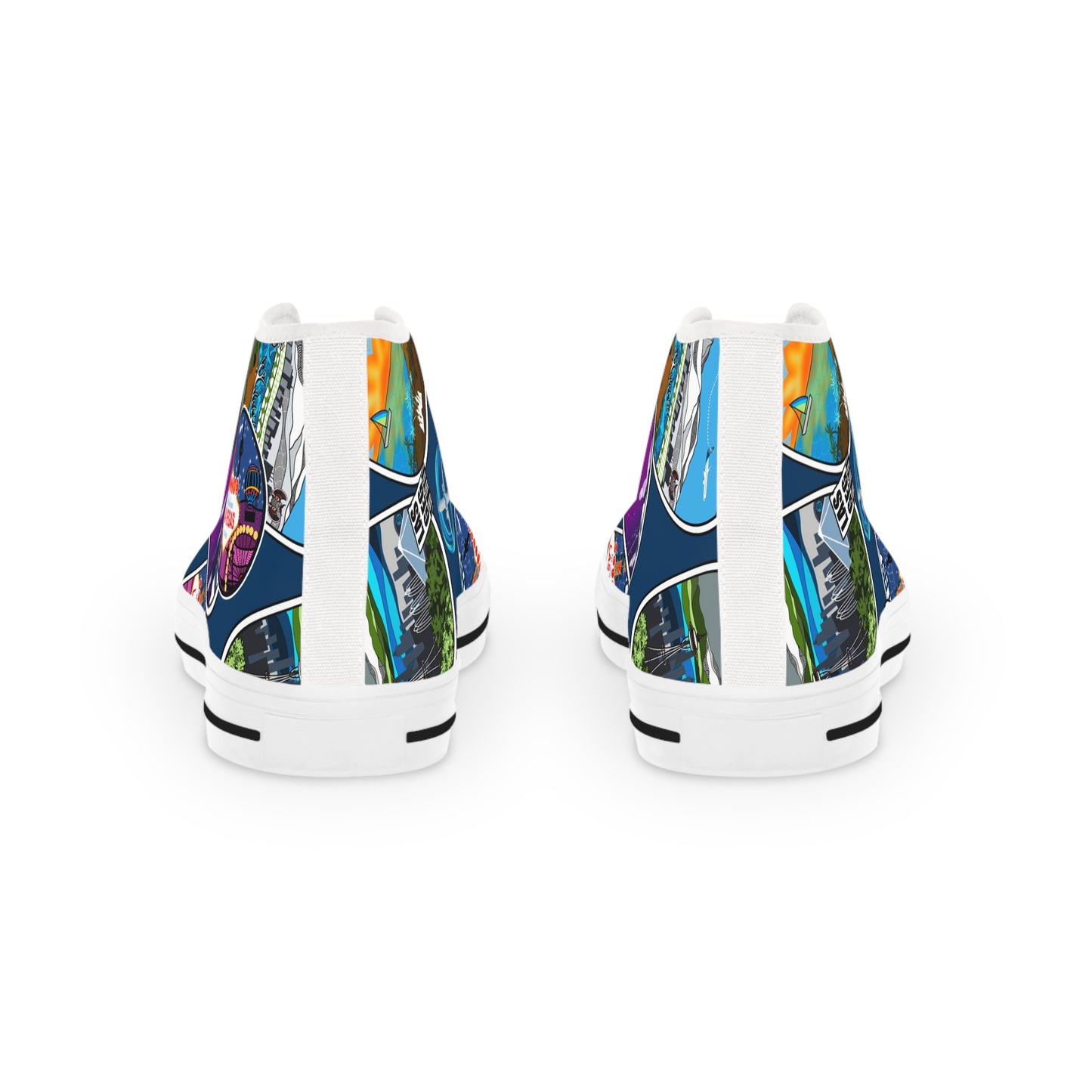 Men's Sticker High Top Sneakers