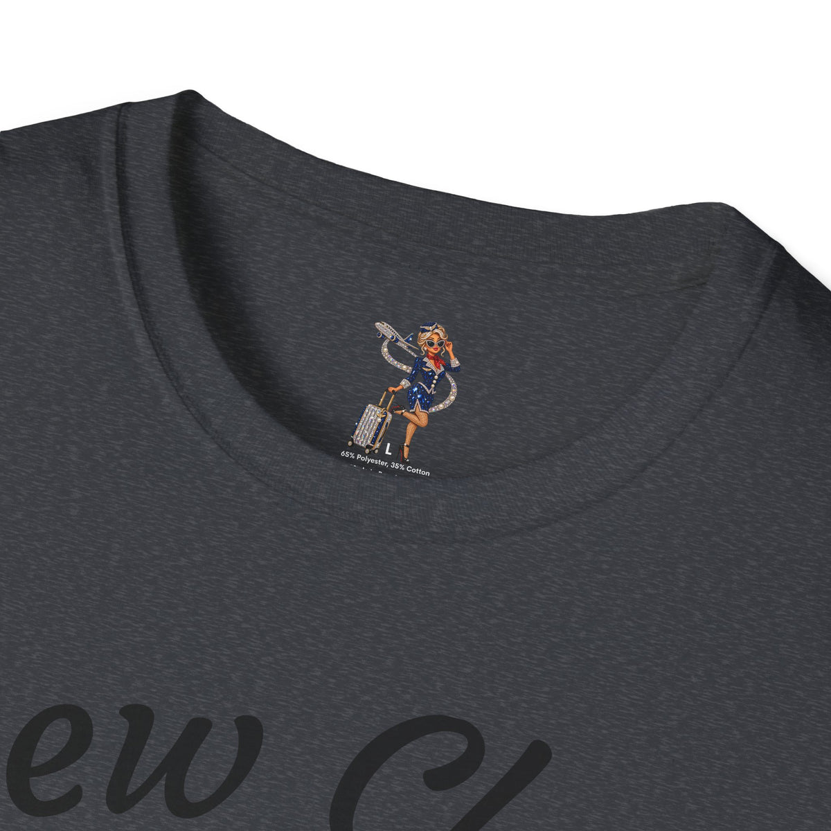 Crew Class T-Shirt — Retro Flight Attendant Graphic Tee