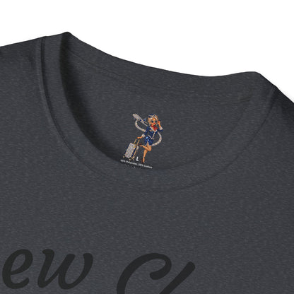 Crew Class T-Shirt — Retro Flight Attendant Graphic Tee