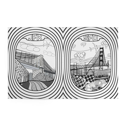 Color My Travels Coloring Book — Travel-Themed Kids Activity Book