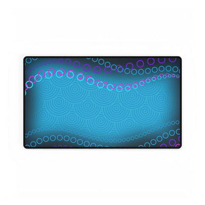 Aqua circles Desk Mats