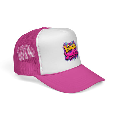 'Blingin Baddiez' Colorful Graffiti Mesh Hat