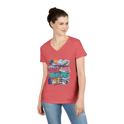Just Winging It plane travel graphic T-Shirt | Vacation vibes, palm trees