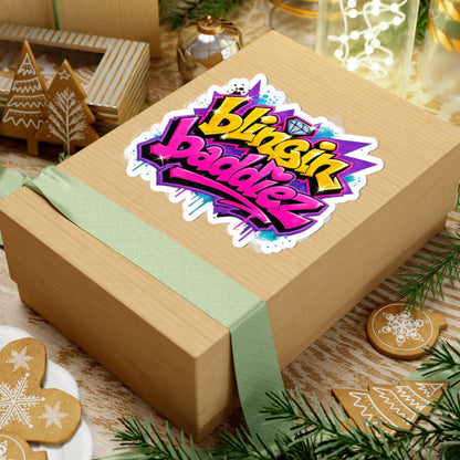 Graffiti 'Blingin Baddiez' Kiss-Cut Sticker — Colorful Hip-Hop Laptop Decal