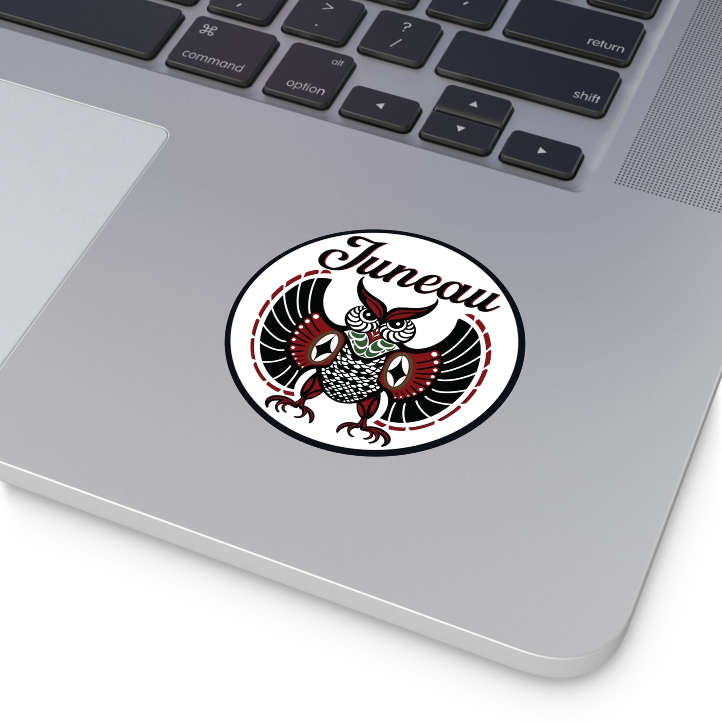 Juneau Owl Round Vinyl Stickers