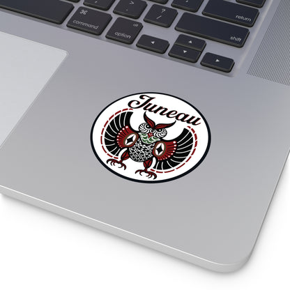 Juneau Owl Round Vinyl Stickers