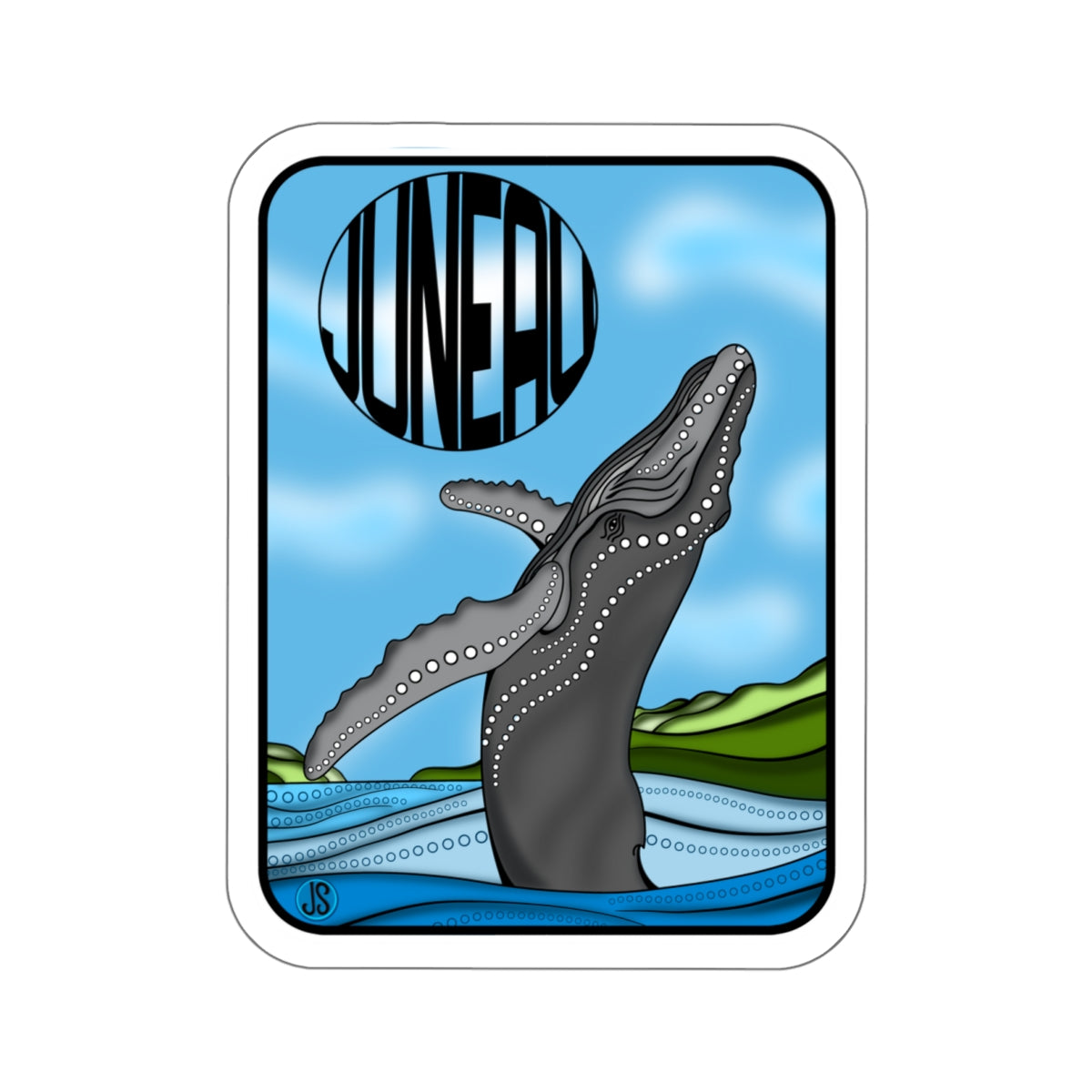 Juneau Gray Whale Die-Cut Stickers