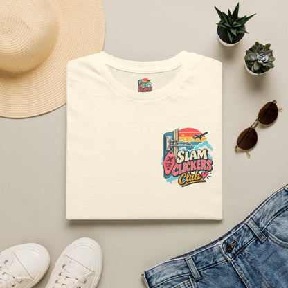 Slam Clickers Club T-Shirt | Retro Surf Neon Logo