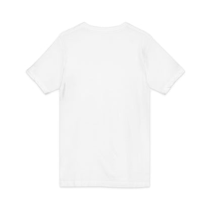 Travel Ghost V-Neck Tee — Cute Flight Attendant Ghost with Luggage Graphic