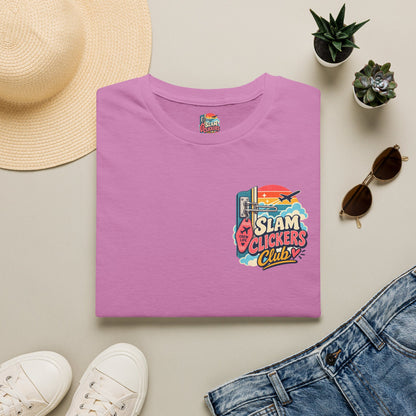 Slam Clickers Club T-Shirt | Retro Surf Neon Logo