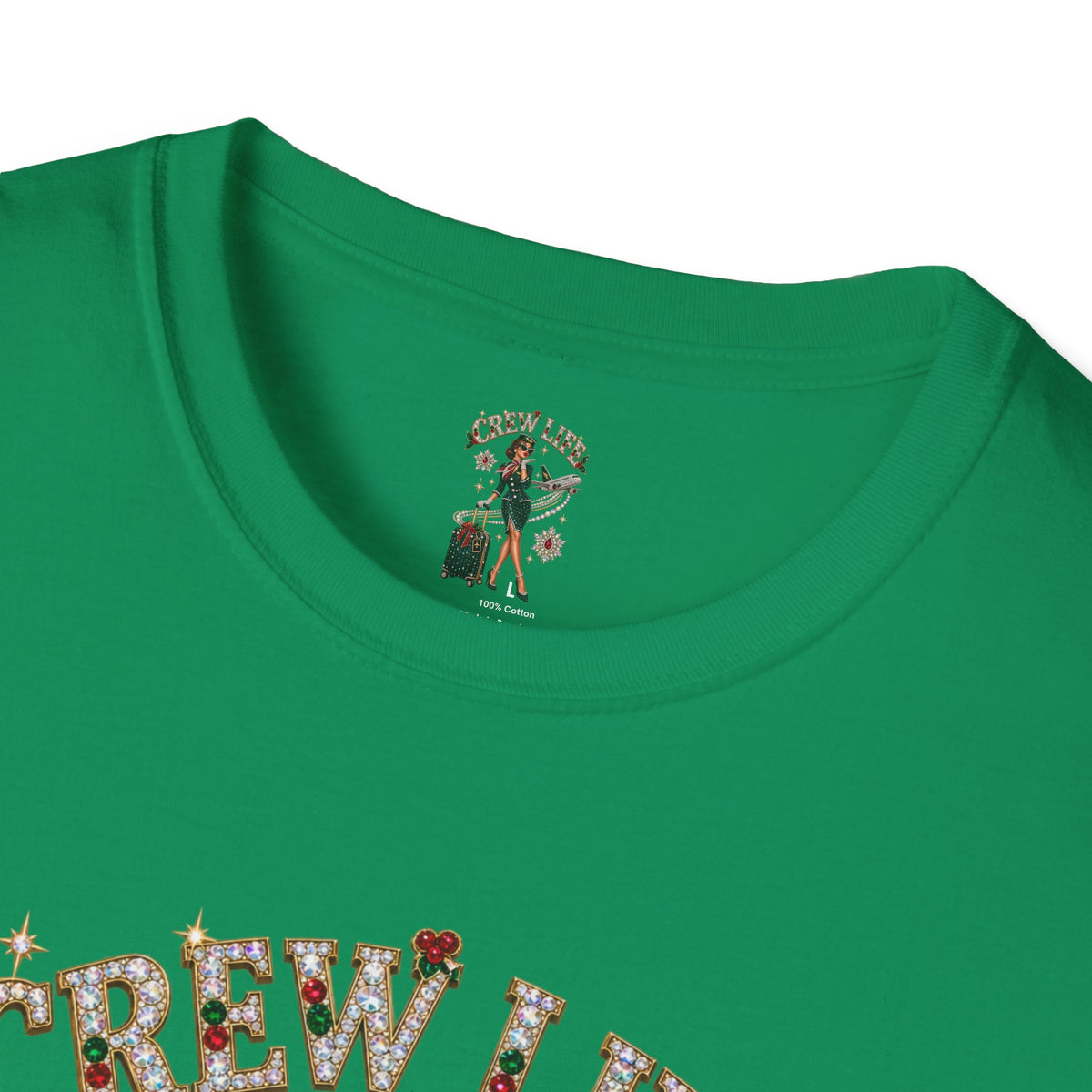 Crew Life T-Shirt — Retro Flight Attendant Pinup Tee