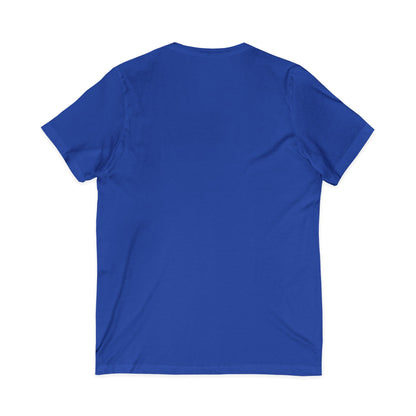 Travel Ghost V-Neck Tee — Cute Flight Attendant Ghost with Luggage Graphic