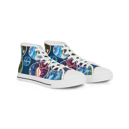 Men's Sticker High Top Sneakers