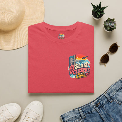 Slam Clickers Club T-Shirt | Retro Surf Neon Logo