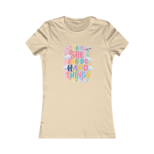 She Does Hard Things Tee — Inspirational Women's Graphic T‑Shirt