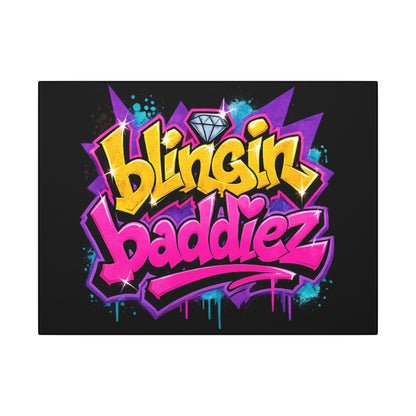Blingin Baddiez Graffiti Canvas Art — Hip Street Style Wall Decor