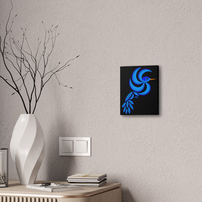 Bold Blue Hummingbird Canvas Print