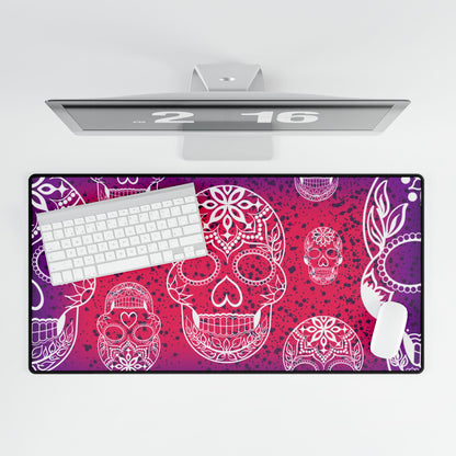 Pink purple skull Desk Mats