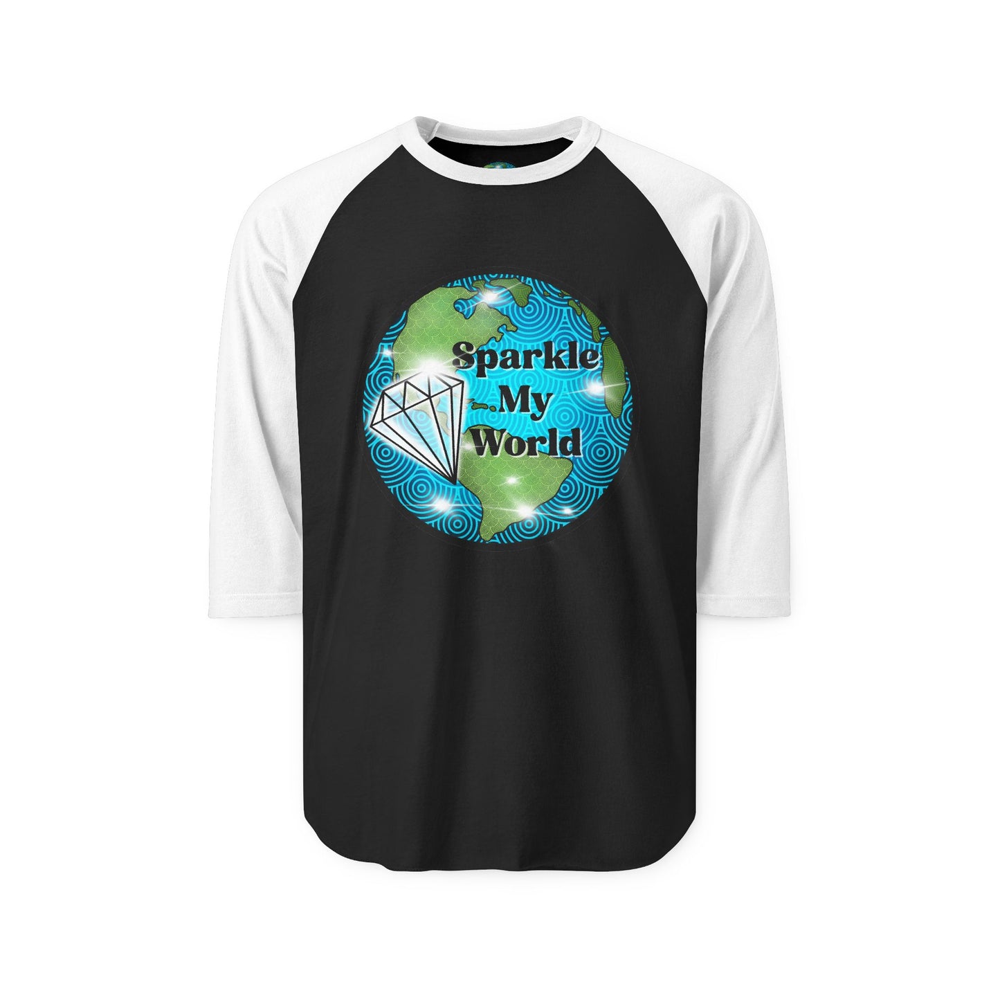 Sparkle My World Unisex Raglan Shirt - Fun Casual Clothing, Gift for Friends, Birthday Present, Unisex Fashion, Everyday Wear
