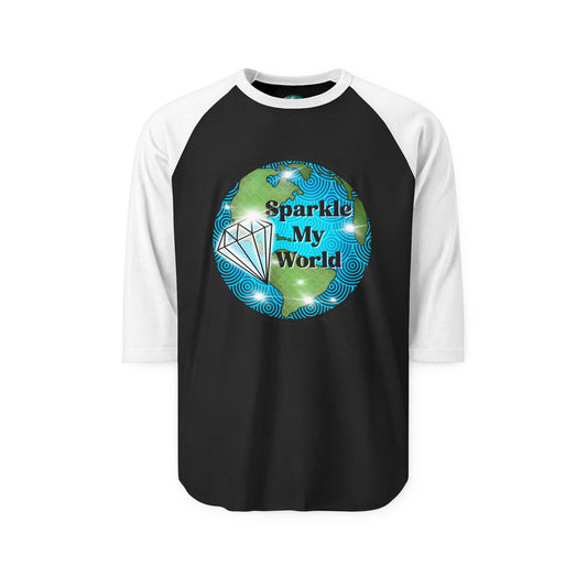 Sparkle My World Unisex Raglan Shirt - Fun Casual Clothing, Gift for Friends, Birthday Present, Unisex Fashion, Everyday Wear