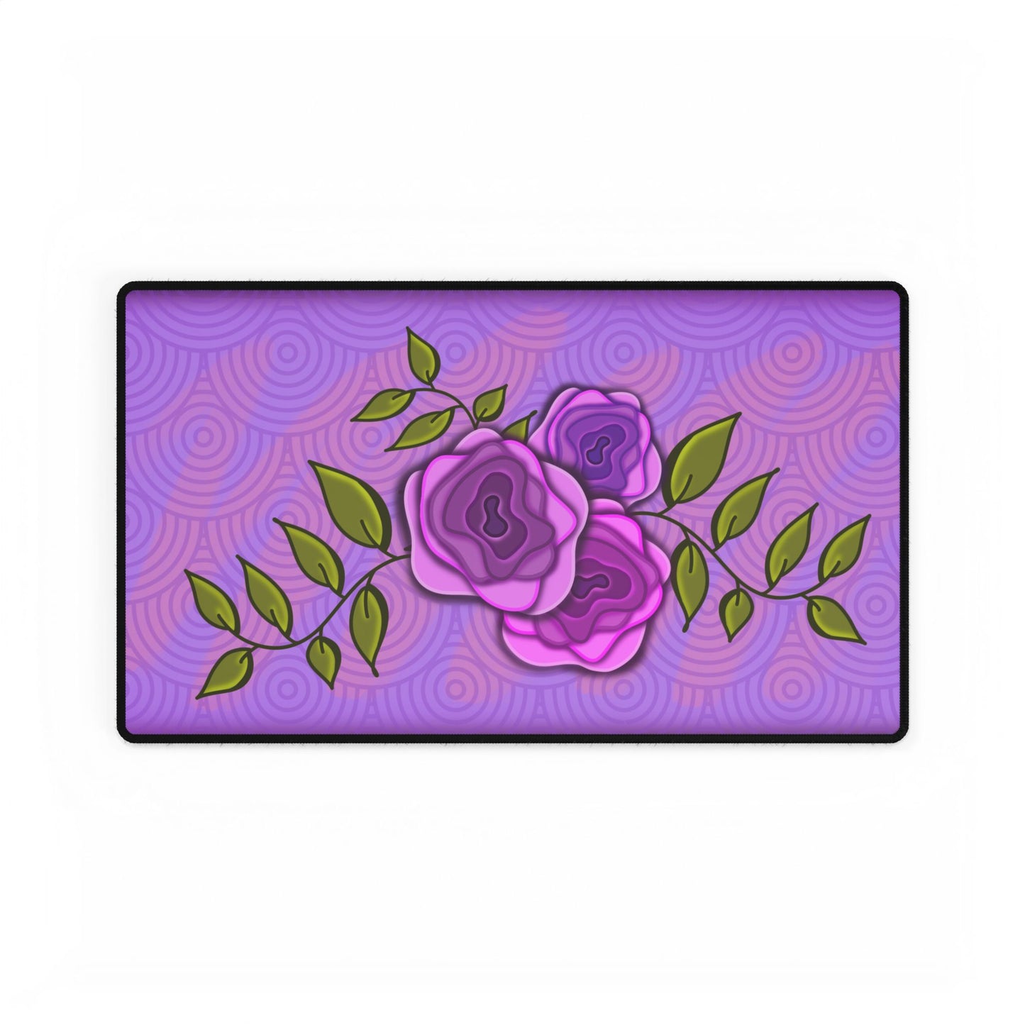 Purple modern rose Desk Mats