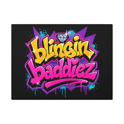 Blingin Baddiez Graffiti Canvas Art — Hip Street Style Wall Decor