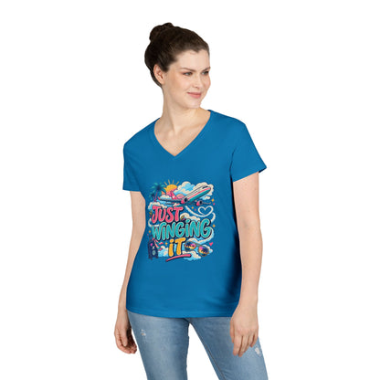 Just Winging It plane travel graphic T-Shirt | Vacation vibes, palm trees