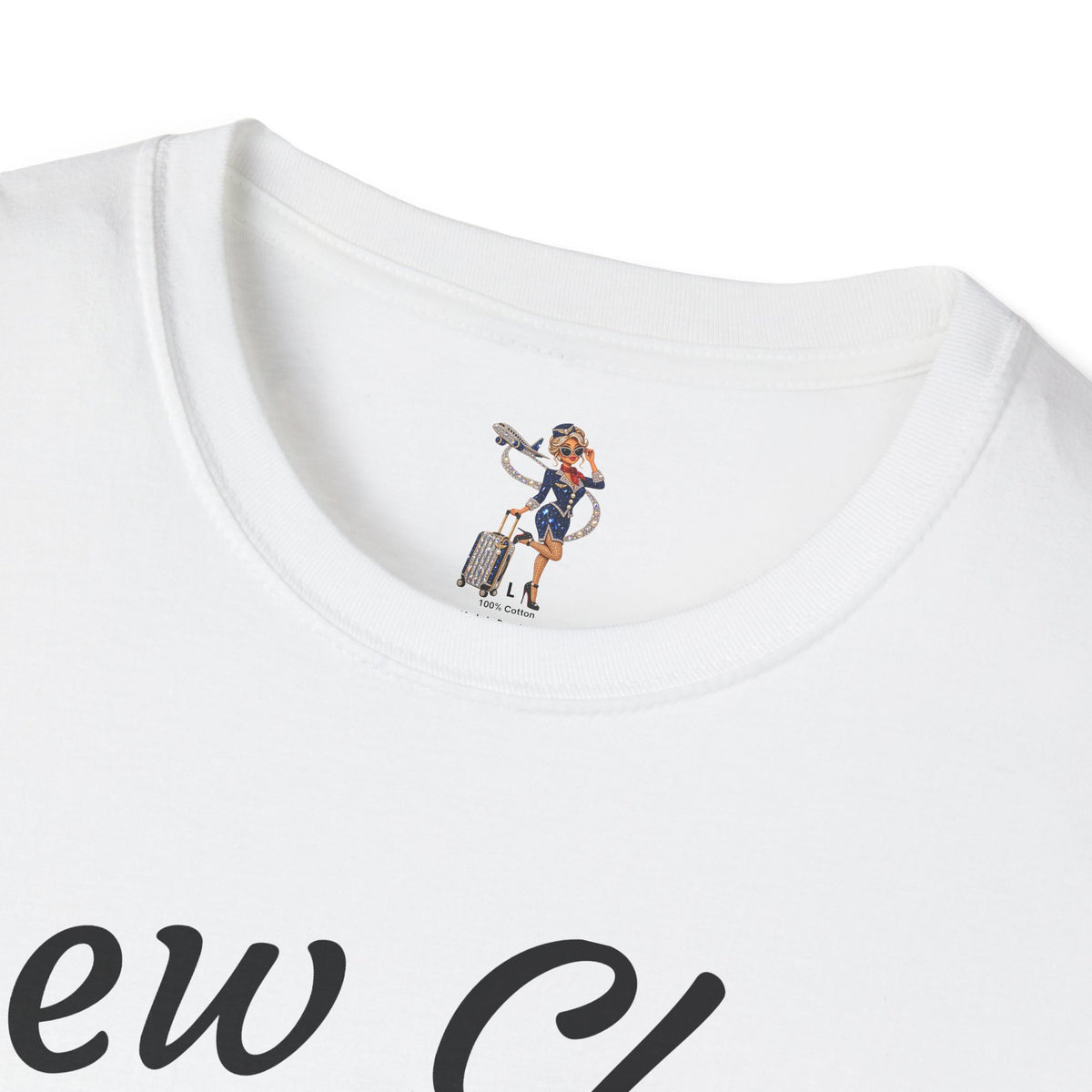 Crew Class T-Shirt — Retro Flight Attendant Graphic Tee