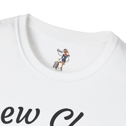 Crew Class T-Shirt — Retro Flight Attendant Graphic Tee