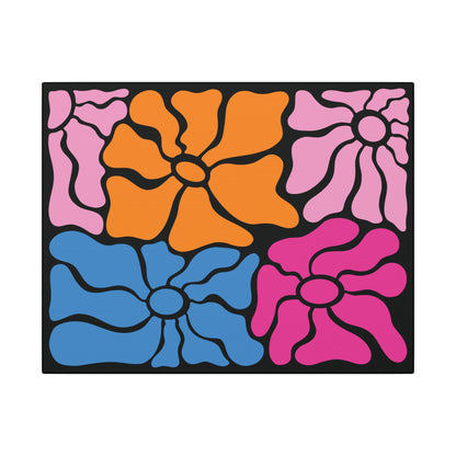 Retro Floral Canvas