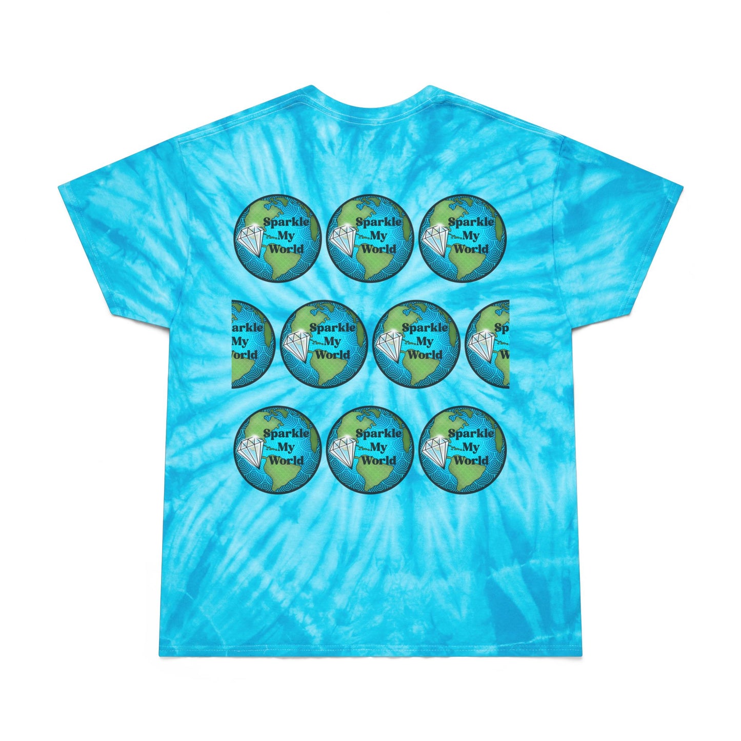 Sparkle My World Tie-Dye Tee, Vibrant Casual Wear for Eco-Lovers, Perfect for Earth Day, Summer Festivals, Beach Vibes, Gift for Friends