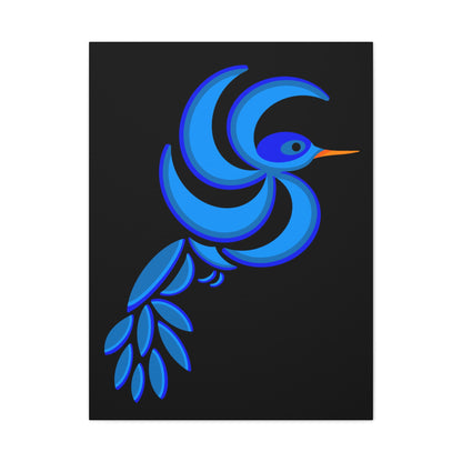 Bold Blue Hummingbird Canvas Print