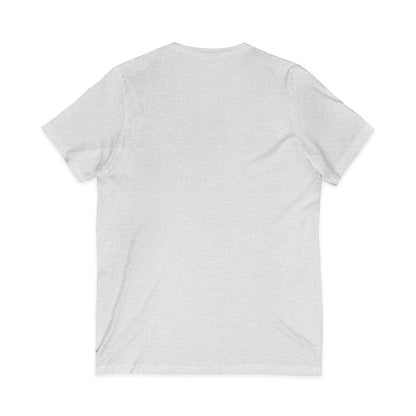 Travel Ghost V-Neck Tee — Cute Flight Attendant Ghost with Luggage Graphic