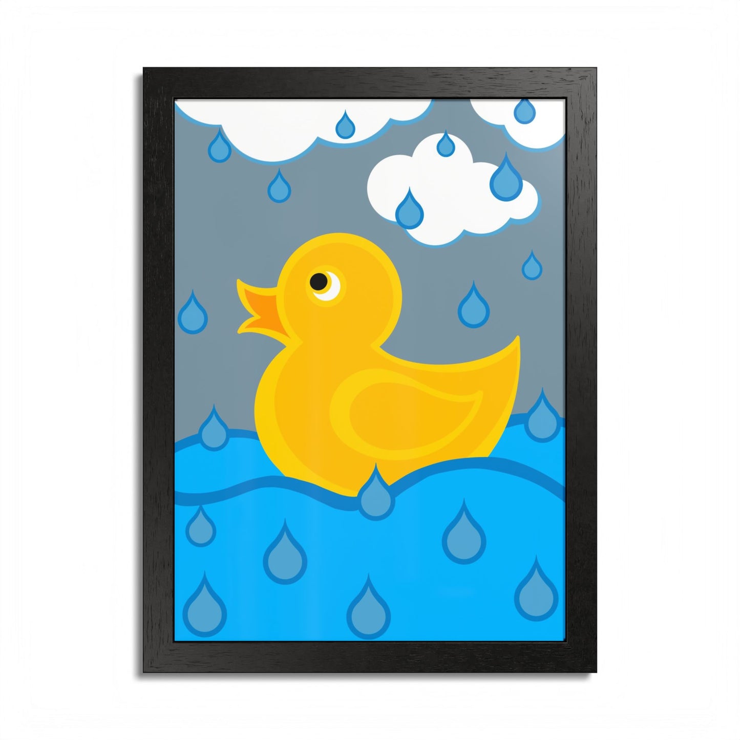 Rubber Duck Framed Poster — Colorful Nursery Wall Art