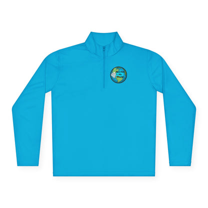 Sparkle My World Quarter-Zip Pullover — Earth Graphic Diamond Logo