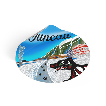 Juneau Wharf Round Vinyl Stickers