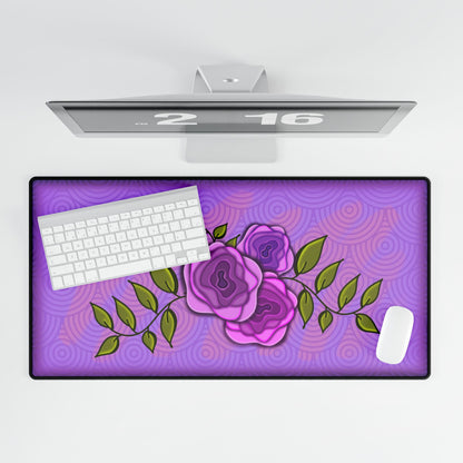 Purple modern rose Desk Mats