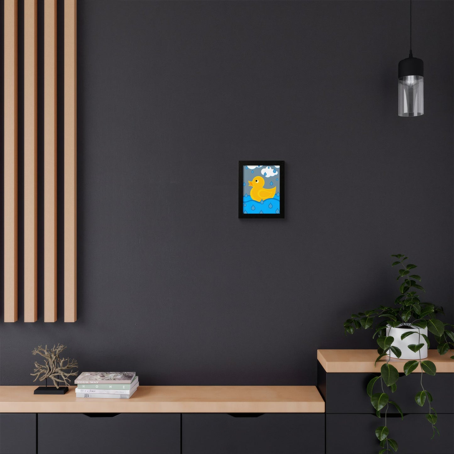 Rubber Duck Framed Poster — Colorful Nursery Wall Art