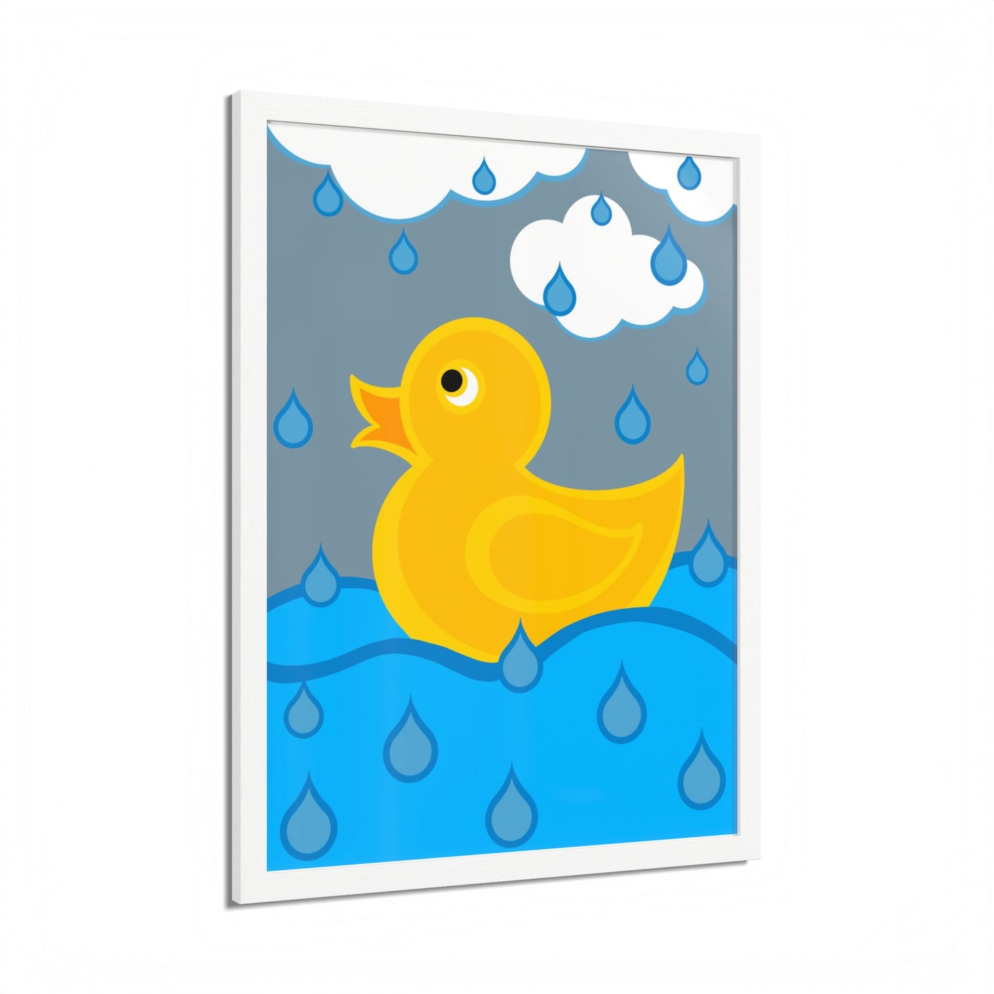 Rubber Duck Framed Poster — Colorful Nursery Wall Art